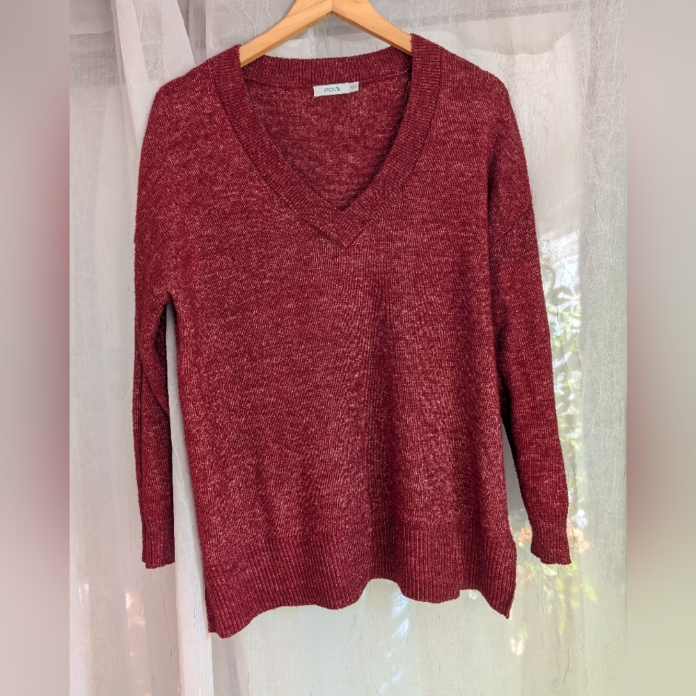 Ricki's Burgundy V-Neck Sweater
